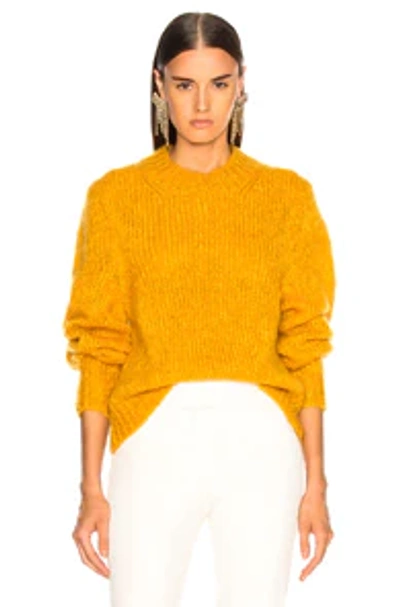 Isabel Marant Ivah Mustard Mohair-blend Sweater In Yellow