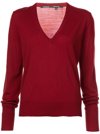 Proenza Schouler Merino Wool Blend Sweater In Red