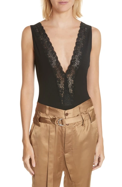 Robert Rodriguez Lace Bodysuit In Black