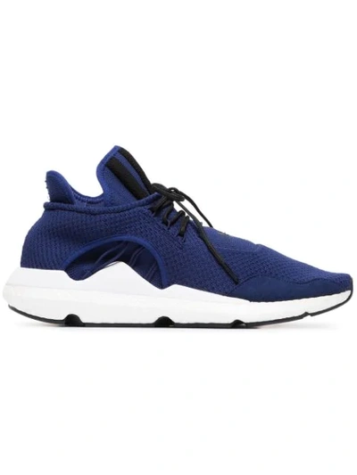 Y-3 Saikou Low-top Knitted Trainers In Blue