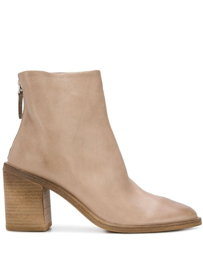 Marsèll Zipped High Ankle Boots In Neutrals