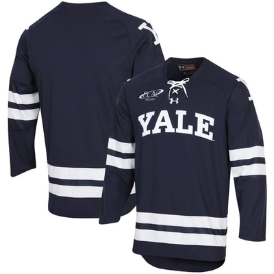 Under Armour Navy Yale Bulldogs Ua Replica Hockey Jersey