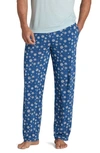 Tommy John Second Skin Sleep Pants In Estate Blue Snowfall