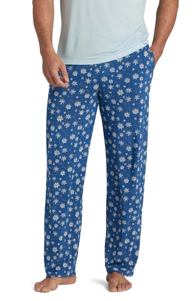 Tommy John Second Skin Sleep Pants In Estate Blue Snowfall