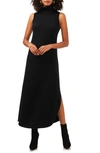 Vince Camuto Turtleneck Sleeveless Sweater Dress In Rich Black