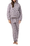 Splendid High Pile Fleece Pajamas In Abstract Animal
