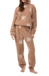 Splendid High Pile Fleece Pajamas In Ikat Star