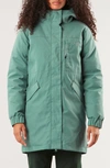 Picture Organic Clothing Dyrby Water Repellent Hooded Jacket In Sea Pine