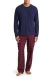 Navy / Dark Cherry Check