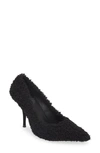 Jeffrey Campbell Convince Faux Fur Pump In Black Curly