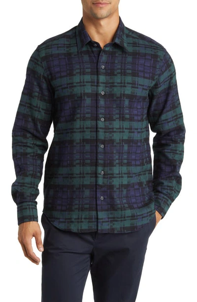 Peregrine Farley Plaid Brushed Cotton Button-up Shirt In Worksop