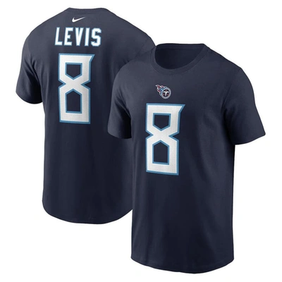Nike Men's  Will Levis Navy Tennessee Titans 2023 Nfl Draft Player Name And Number T-shirt