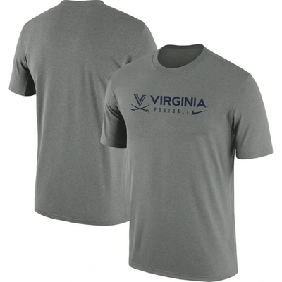 Nike Heather Gray Virginia Cavaliers Team Legend Performance T-shirt