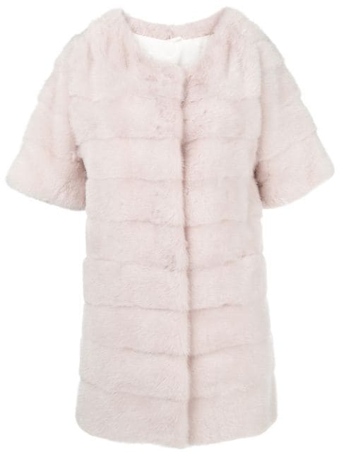 Simonetta Ravizza Dari Short Sleeve Panel Coat In Pink | ModeSens