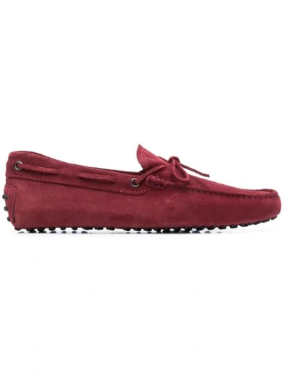 Tod's Gommino Driving Shoes In Red