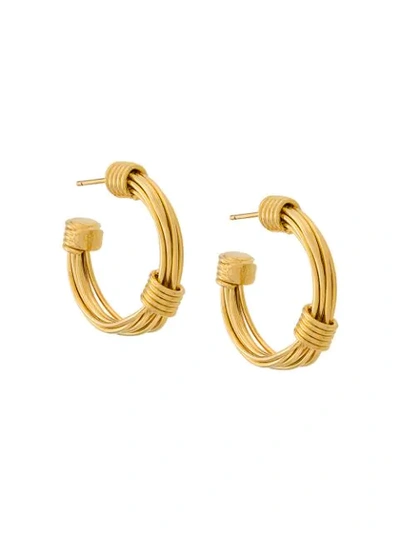 Gas Bijoux Ariane Small 24k Gold-plated Hoop Earrings