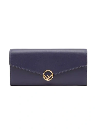 Fendi Continental Wallet - Blue