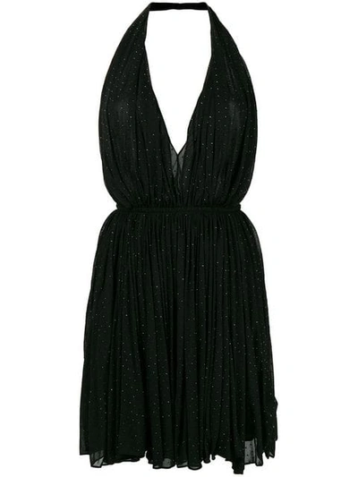 saint laurent glitter dress Chocolate Brown Crystal-Embellished Maxi Dress – PEGASI