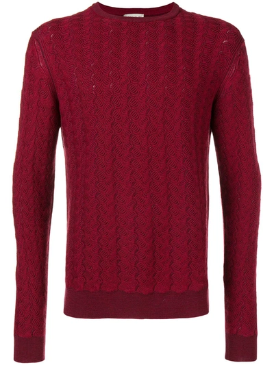 Etro Woven Patterned Jumper In Red
