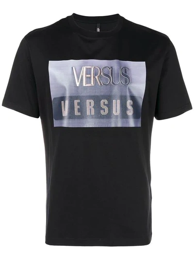Versus Logo Printed T-shirt - Black