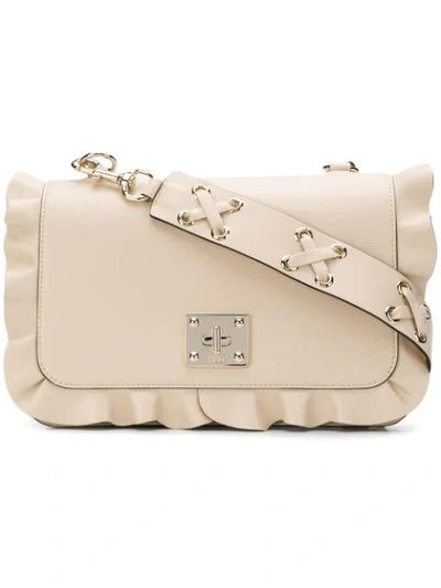 Red Valentino Red(v) Rock Ruffles Shoulder Bag - Neutrals