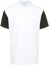 Ports V Contrast Sleeve Polo Shirt In White