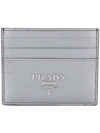 Prada Lettering Logo Cardholder In Cromo