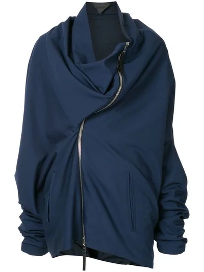 Gustavo Lins Oversized Asymmetric Jacket In Blue