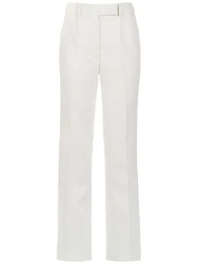 Egrey High Waisted Trousers In White
