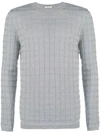 Al Duca D'aosta Textured Crew Neck Sweater In Grey