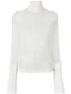 Calvin Klein 205w39nyc Transparent Knitted Top In White