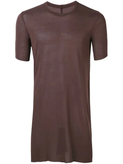 Rick Owens Long Line T-shirt - Brown