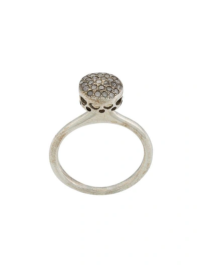 Rosa Maria Diamond Circular Ring - Metallic