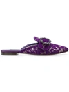 Dolce & Gabbana Jackie Flat Mules - Purple