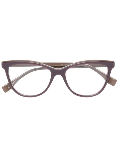 Fendi Cat Eye Frame Glasses In Brown