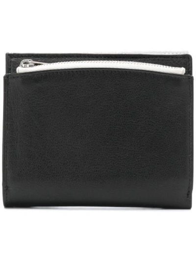 Maison Margiela Contrast Zipped Wallet In Black