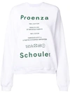 Proenza Schouler Shrunken Sweatshirt In White