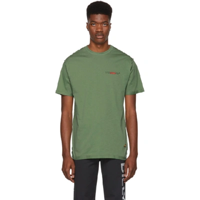 032c Logo Embroidered T-shirt - Green In Hunt Green