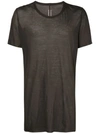 Rick Owens Jersey Round Neck T-shirt In Grey
