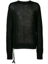 Ben Taverniti Unravel Project Crew Neck Knitted Sweater In Black