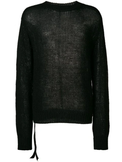 Ben Taverniti Unravel Project Crew Neck Knitted Jumper In Black