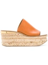 Chloé Camille Wedge Sandals - Brown