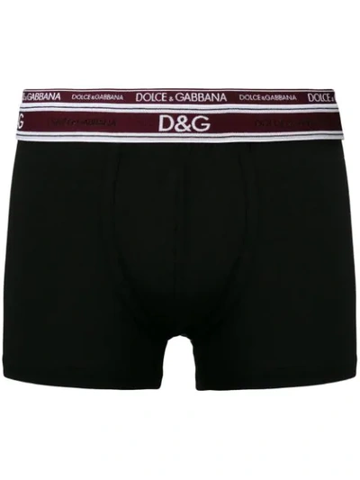 Dolce & Gabbana Branded Boxer Briefs - Black