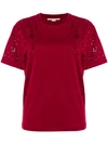 Stella Mccartney Star Lasercut T-shirt - Red