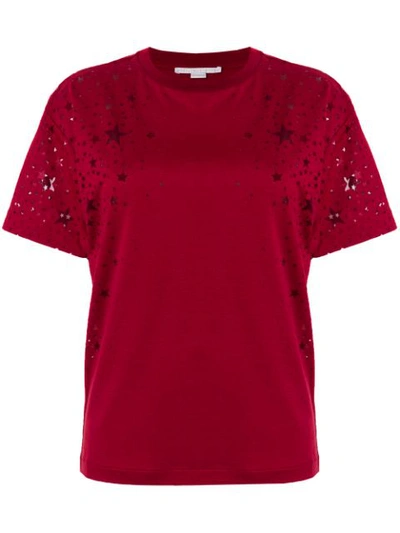 Stella Mccartney Star Lasercut T-shirt - Red