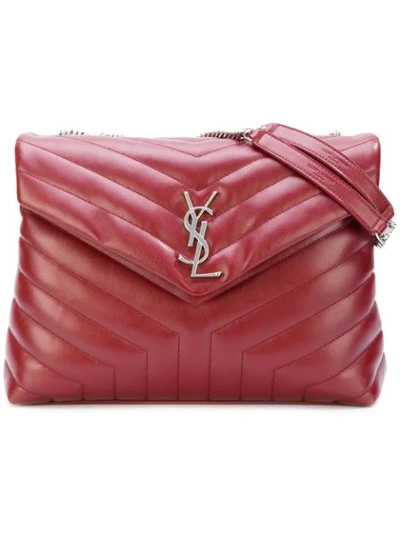 Saint Laurent Medium Loulou Chain Bag In Red