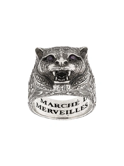 Gucci Garden Feline Head Ring - Metallic