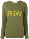 Alberta Ferretti Friday Oversized Intarsia Wool And Cashmere-blend Jumper In Green