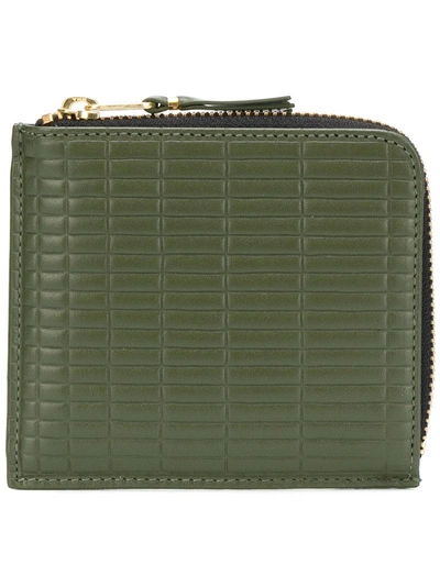 Comme Des Garçons Zip-around Wallet In Green