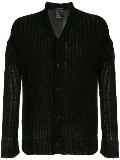 Ann Demeulemeester Open Knit Cardigan In Black